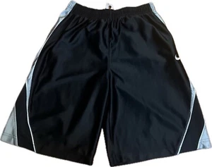 Nike Y2K Basketball Shorts Youth M (10-12) Black Elastic Drawstring Waist EUC - Picture 1 of 13