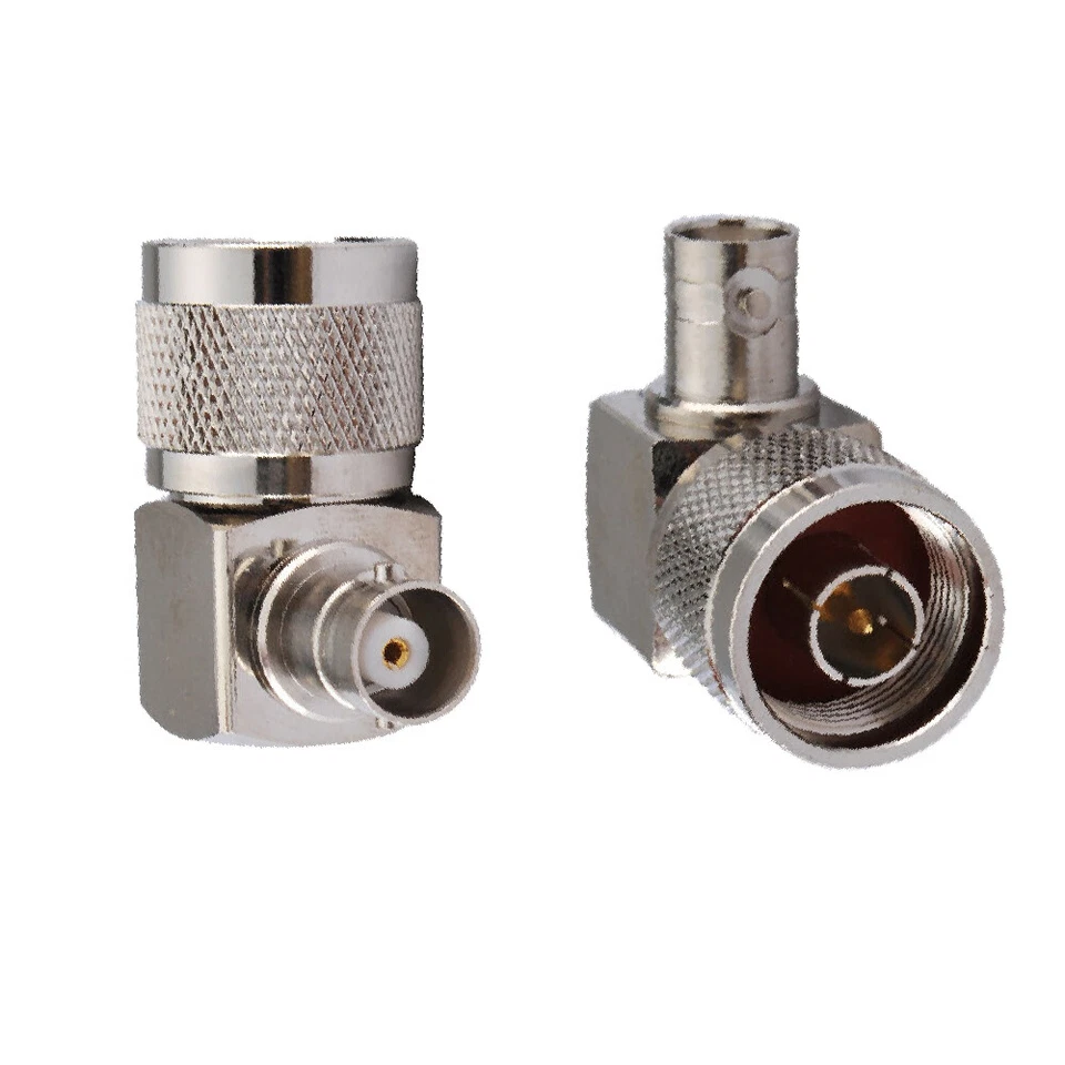 2-Pack BNC Female to N Type Male Right Angle Analyzer Tester Connector Adapter - Image 1 of 4