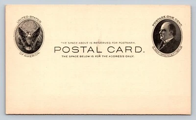 1902 UX18 US Postal Card DARK Black 1c JAMES HUNTER MACHINE CO North Adams MA - Image 1 of 3