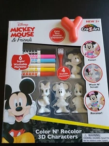 New! - Cra-Z-Art - Mickey Mouse & Friends - Color N' Recolor 3D Characters - - Picture 1 of 15
