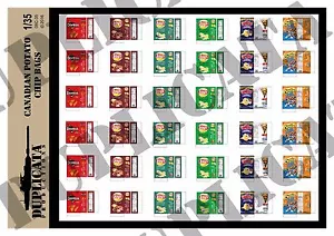 Diorama/Model Accessory - 1/35 Canadian Potato Chip Bags - Picture 1 of 3