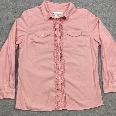 Northern crest shirt women’s L button down ruffle girly casual elegant classic - Image 1 of 4