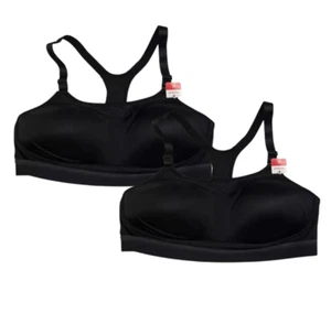 Set of 2 Champion The Show-Off Sports Bra XL Maximum Support NWT BLACK - Picture 1 of 3