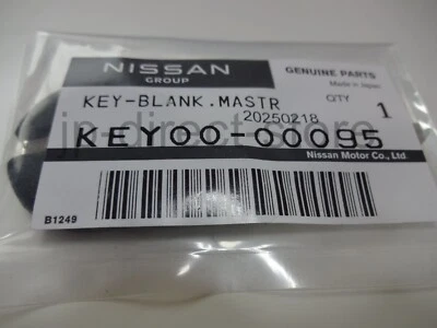 Genuine Nissan 90-96 300ZX Z32 Master Key Blank Uncut Black KEY00-00095 OEM - Изображение 1 из 4