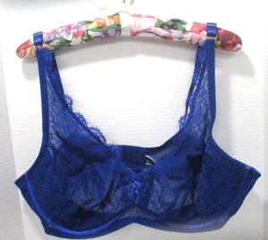 Fox & Royal Melody BH Gr. 40DD blau Spitze Softcup Bügel Gitter vorne - Bild 1 von 10