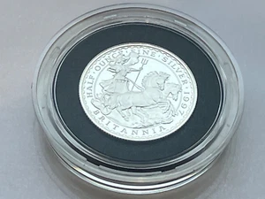 1997 SILVER PROOF BRITANNIA 1/2 OZ 1 POUND COIN - Picture 1 of 5