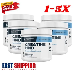 1-5x Transparent Labs-Creatine Monohydrate HMB Powder Muscle Strength Unflavored - Picture 1 of 16