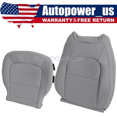 New Passenger Bottom-Top Leather Seat Cover Gray For 2015-2022 Chevy Colorado WT - Image 1 of 4