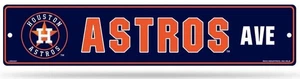 License Rico Ind Houston Astros Team Color Street Sign Décor 5" x 24" - Picture 1 of 1