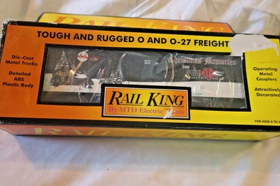 Tren eléctrico calibre O 3 rieles MTH Rail King 30-7489 MTH vacaciones 2001 vagón de carga  Foto 1 de 4
