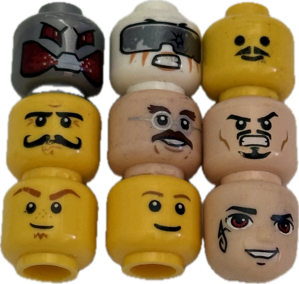 LEGO LEGO😊🌟 BULK LOT  minifigure HEADS  BOYS GIRLS CHILDREN ADULT TOYS.... - Image 1 of 1