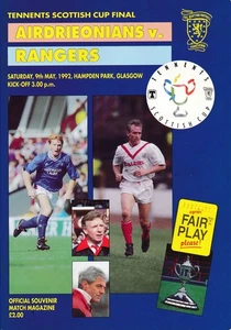 SCOTTISH CUP FINAL 1992 Rangers v Airdrieonians - Picture 1 of 1