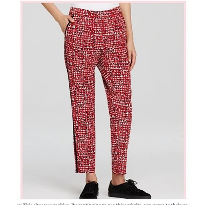 Pantalones al tobillo Weekend MaxMara para mujer negros a rayas recortados pierna recta talla 10 Foto 1 de 4