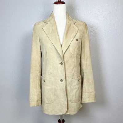 Jaqueta Blazer BANANA REPUBLIC Feminina Tamanho 4 Caqui Heritage Briar Camurça - Imagem 1 de 4