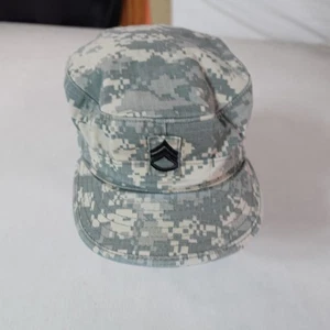 US Army Hat Cap Fitted Mens 7 7/8 Camouflage Patrol Military Digital Camo Patch - Picture 1 of 8