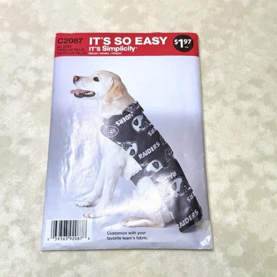 Pet Dog Coat Sewing Pattern - Simplicity Sewing Pattern C2087 All Sizes, UNCUT - Image 1 of 2