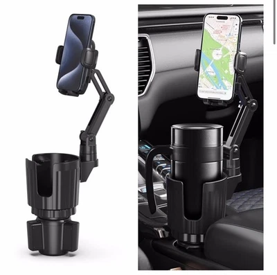 Phone Holders for Your Car, 2 in 1 Universal Cup Holder Expander Adjustable B... - Image 1 of 4