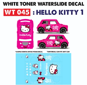 WT045 Decalcomanie scivolo acqua toner bianco H.K per Hot Wheels personalizzate 1:64 - Foto 1 di 6