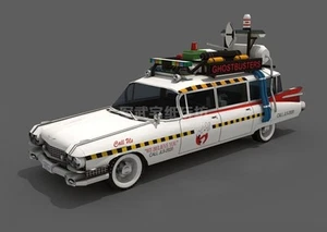 Ghostbusters Ecto-1A car paper Model Do It Yourself DIY - Picture 1 of 5
