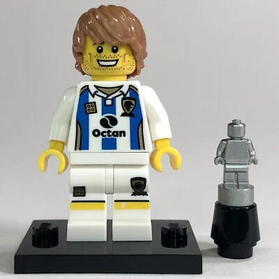 LEGO Soccer Player Minifigure 8804 Series 4 CMF Trophy Uniform Football Sports - Image 1 of 4
