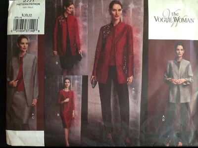 Pattern Vogue 2771, misses’/petite jacket, vest, top, skirt etc. 8-12 - Image 1 of 3