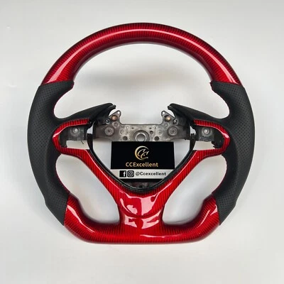Real Carbon Fiber Steering Wheel Fit For Acura TSX 2009 2010 2011 2012 2013 2014 - Image 1 of 4