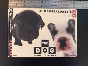 THE DOG Pug Bulldog Francés Colección Artlist Pegatina Jumbo 8 in 2000 - Imagen 1 de 6