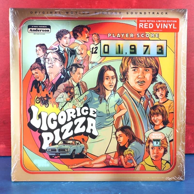 Licorice Pizza Soundtrack LP Red Vinyl LE Import Loose Shrinkwrap 2021 Sealed - Image 1 of 4