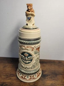 Pottery Gerz #1065 Relief 1/2L Trainman Occupational w/Video Description - Picture 1 of 12
