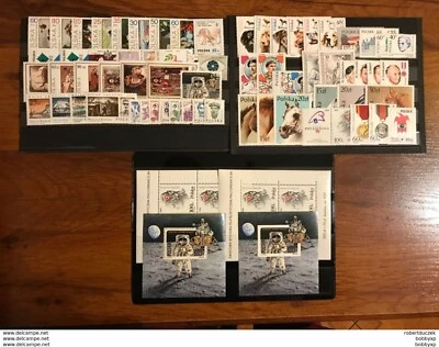 POLAND 1980-1989. 10 Complete Year Sets. Stamps & Souvenir Sheets. MNH - Image 1 of 4