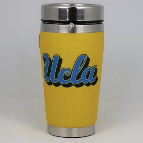 UCLA Bruins Mugzie NCAA Stainless Steel 16oz Travel Tumbler Coffee Mug Cup Cover