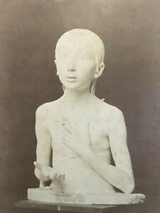 Léon Chavalliaud Photographie statue buste portrait jeune enfant garçon c1900