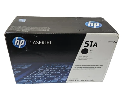 HP Q7551A (51A) genuine Black toner Laserjet P3005 M3027 mfp M3035mfp 6500 pages - Image 1 of 3