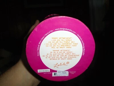 Lolita Love My Wine Hand Painted Wine Glass "Happy Retirement" NIB - Image 1 of 2