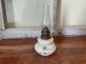 Kerosene Oil Lamp Milk Glass P & A Acorn Style - Picture 1 of 7