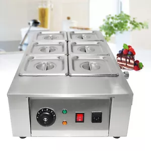 Elektrische Schmelzen W?rmer Schokolade Schmelzgerät 6-Tank-schmelztiegel NEU - Bild 1 von 22