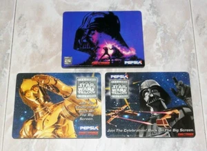 Star Wars Trilogy Mouse Pads Set 1996 Darth Vader C3PO Pepsi Special Edition - Picture 1 of 3