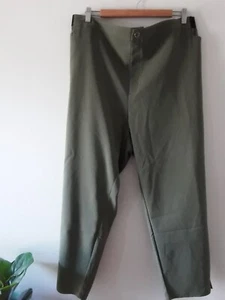 Beme Suit Pants Womens Size 26 Khaki Stretch Pockets Elastic Waist New Tag - Picture 1 of 14