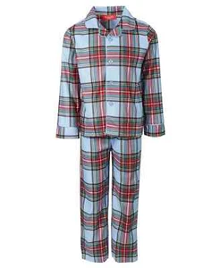 Family PJs Matching Tartan Long Sleeve Family Pajama Set Kids Size 6-7 - Picture 1 of 2