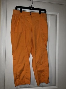 Chicos womens orange capri comfort pants chicos size 0 - Picture 1 of 3