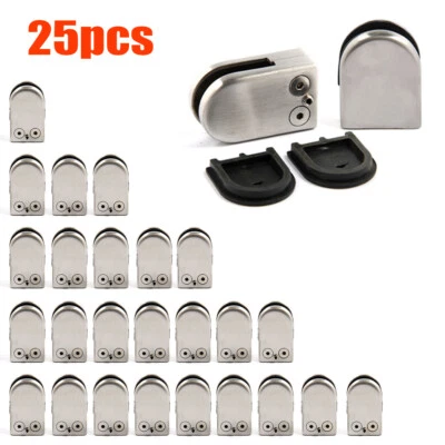 MARKENLOS Glashalter Glasklemme Edelstahl Klemmhalter Geländer Glasplattenhalter 6mm - 8mm