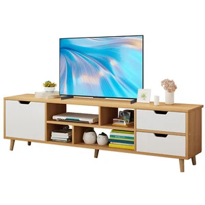 Modern LED TV Stand Media Console Table Entertainment Center with 3 Drawers US - Picture 1 of 15