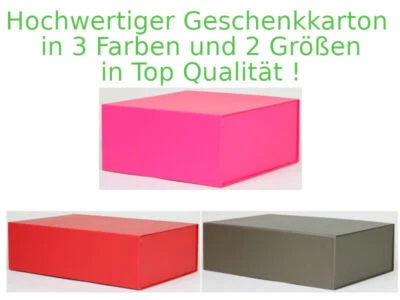 Luxus Geschenkkarton/Geschenkbox/Magnetbox PINK / ROT / TAUPE in 2 Größen - Bild 1 von 4