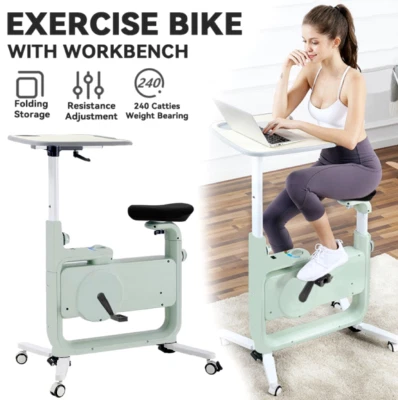 Stationary Workout Bike Magnetic Control Folding Bike Home/Office Exercise - Image 1 of 4