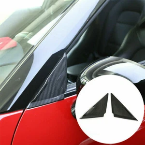 Real Carbon Fiber Front Door A-pillar Triangle Trim For Nissan GTR R35 2008-2016 - Imagen 1 de 6