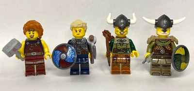 LEGO Ideas — лот из 4 минифигурок жителей деревни викингов — армейский замок мечника 21343 - Изображение 1 из 4