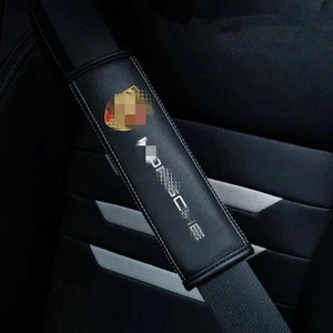 2 fundas protectoras de cojín para cinturón de seguridad de coche de cuero para Porsche - Imagen 1 de 14