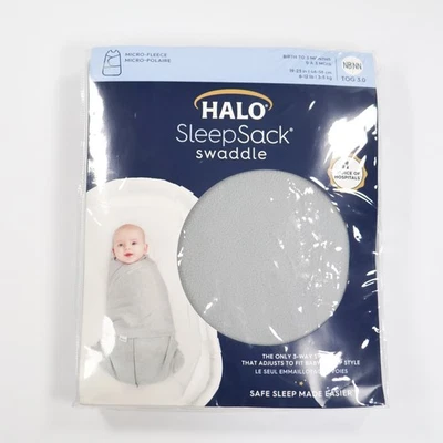 Новый Halo SleepSack пеленки микро флис серый новорожденного рождения-3 Mos TOG 3.0 NIP - Изображение 1 из 4
