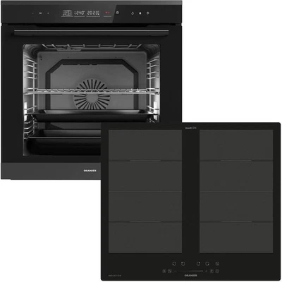 Oranier Einbau Backofen Set Pyrolyse Touch 14 Funktionen Flächen-Induktion 60 cm - Bild 1 von 4