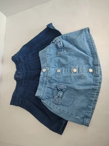 Girls 2 PC Denim Skort Set 3T  - Picture 1 of 2